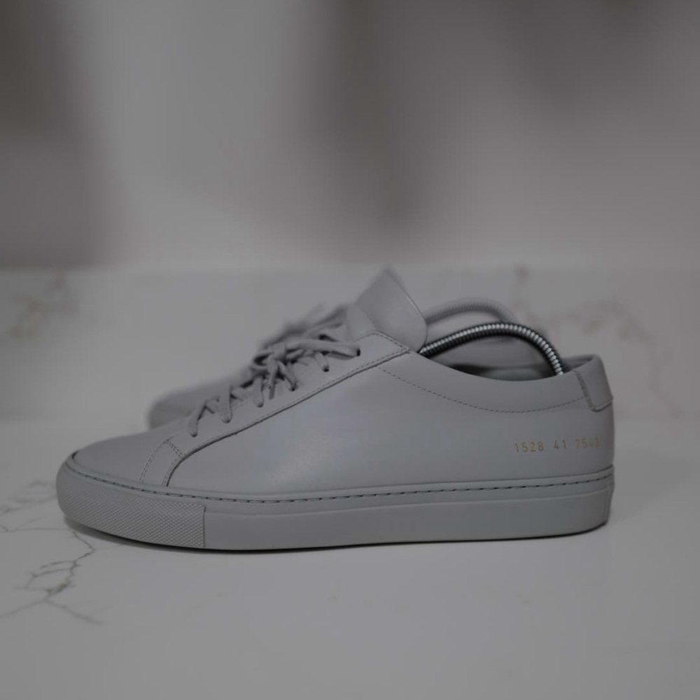 Grey common projects size 41 men’s leather shoes